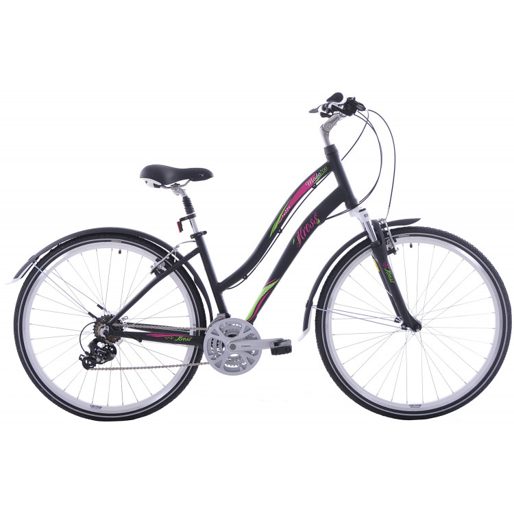 Mestský retro bicykel 28" Kross Modo 2.0 700 Hliníkový 18" L Čierno-ružovo-zelený